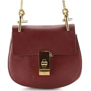 Chloe Burgundy Crossbody Bag with Gold Accents